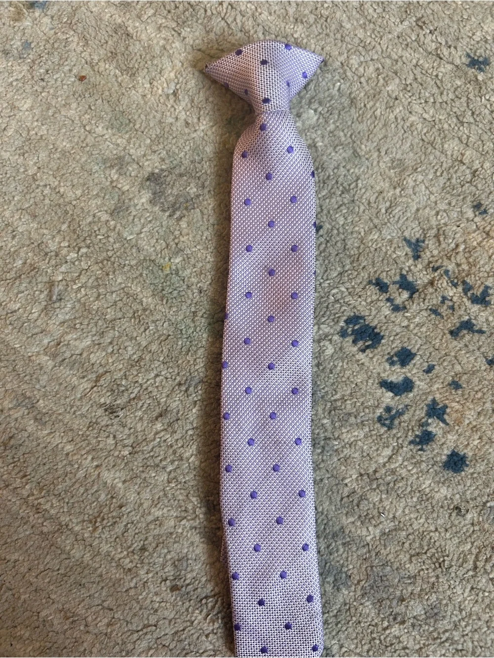Boys Lavender Polka Dot Tie - Brand: